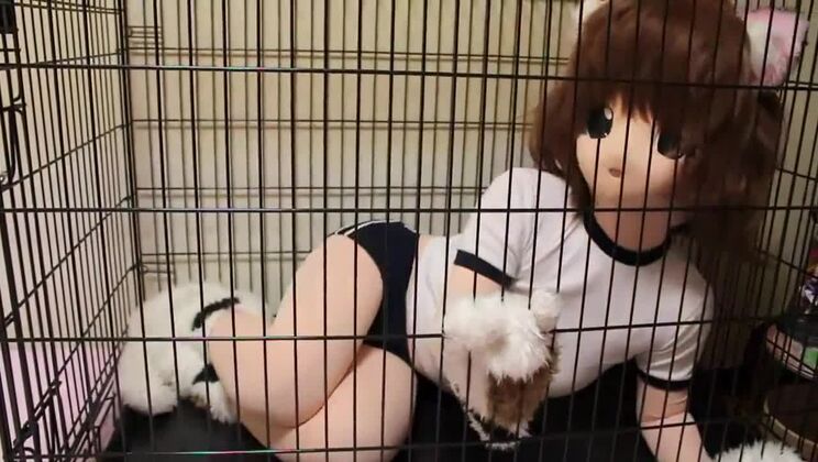 cocoasoft bondage japonés juego de respiración kigurumi bondage wsm_mikeneko_cage