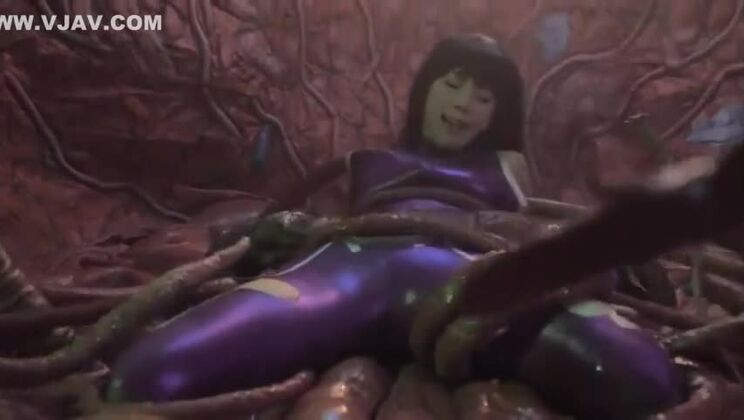 Heroínas japonesas atadas por tentáculos